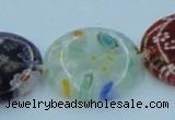 CLG596 16 inches 20mm flat round lampwork glass beads wholesale