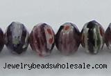 CLG60 15 inches 8*10mm faceted rondelle handmade lampwork beads