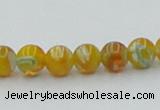 CLG601 16 inches 6mm round lampwork glass beads wholesale