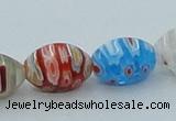 CLG609 5PCS 16 inches 8*12mm rice lampwork glass beads wholesale