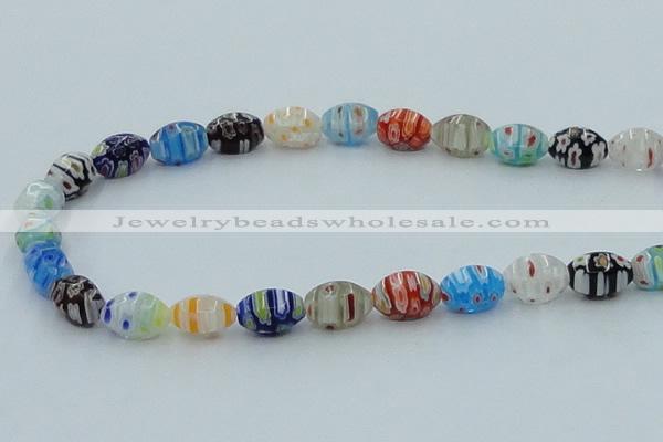 CLG609 5PCS 16 inches 8*12mm rice lampwork glass beads wholesale