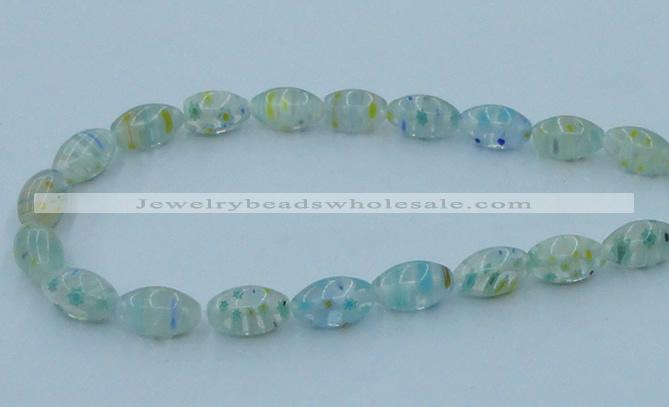 CLG615 3PCS 16 inches 10*16mm rice lampwork glass beads wholesale