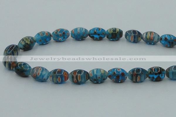 CLG617 3PCS 16 inches 10*16mm rice lampwork glass beads wholesale