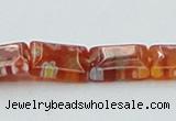 CLG618 5PCS 16 inches 8*10mm rectangle lampwork glass beads wholesale