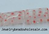 CLG619 5PCS 16 inches 10*14mm rectangle lampwork glass beads wholesale