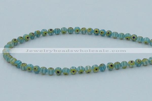 CLG627 10PCS 16 inches 6mm round lampwork glass beads wholesale