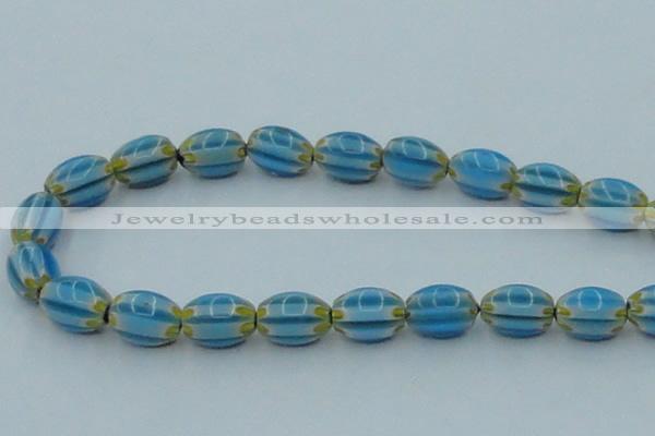 CLG635 5PCS 16 inches 10*14mm oval lampwork glass beads wholesale