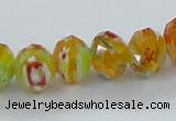 CLG64 15 inches 8*10mm faceted rondelle handmade lampwork beads