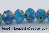 CLG65 15 inches 8*10mm faceted rondelle handmade lampwork beads