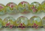 CLG756 15.5 inches 10mm round lampwork glass beads wholesale