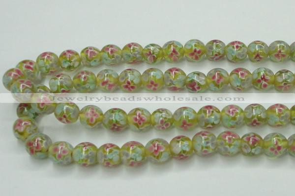 CLG756 15.5 inches 10mm round lampwork glass beads wholesale