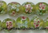 CLG761 15 inches 12mm round lampwork glass beads wholesale