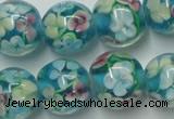 CLG763 15 inches 12mm round lampwork glass beads wholesale