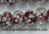 CLG767 14.5 inches 8*12mm rondelle lampwork glass beads wholesale