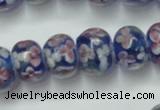 CLG768 14.5 inches 8*12mm rondelle lampwork glass beads wholesale