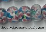 CLG772 14.5 inches 8*12mm rondelle lampwork glass beads wholesale