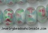 CLG773 14.5 inches 8*12mm rondelle lampwork glass beads wholesale