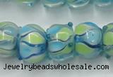 CLG779 14 inches 8*12mm rondelle lampwork glass beads wholesale