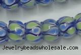 CLG781 14 inches 8*12mm rondelle lampwork glass beads wholesale