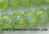 CLG783 14 inches 8*12mm rondelle lampwork glass beads wholesale