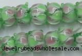 CLG785 14.5 inches 8*12mm rondelle lampwork glass beads wholesale