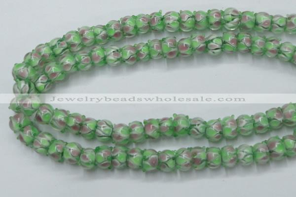 CLG785 14.5 inches 8*12mm rondelle lampwork glass beads wholesale