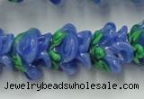 CLG792 15.5 inches 11*13mm rose lampwork glass beads wholesale