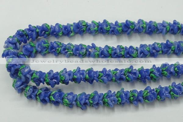 CLG792 15.5 inches 11*13mm rose lampwork glass beads wholesale