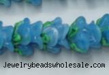 CLG794 15.5 inches 11*13mm rose lampwork glass beads wholesale