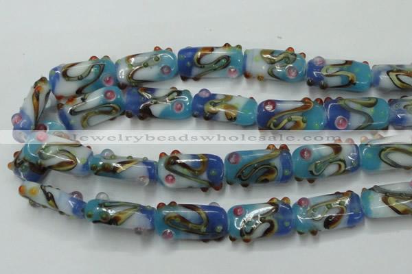 CLG805 15 inches 14*24mm rectangle lampwork glass beads wholesale