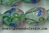 CLG826 15.5 inches 14*18mm pear lampwork glass beads wholesale