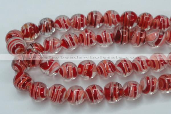 CLG852 15.5 inches 18mm round lampwork glass beads wholesale