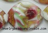 CLG862 15.5 inches 24*30mm marquise lampwork glass beads wholesale