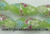 CLG867 15.5 inches 10*20mm rice lampwork glass beads wholesale