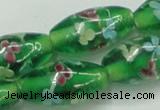 CLG873 15.5 inches 10*20mm rice lampwork glass beads wholesale