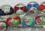 CLG876 15.5 inches 12mm round lampwork glass beads wholesale