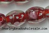 CLG879 15 inches 12*15mm oval lampwork glass beads wholesale