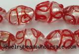 CLG880 2PCS 16 inches 12*18mm oval lampwork glass beads wholesale