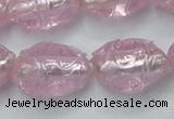 CLG884 2PCS 16 inches 12*18mm oval lampwork glass beads wholesale