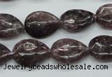 CLI20 15.5 inches 13*18mm flat teardrop lilac jasper beads wholesale