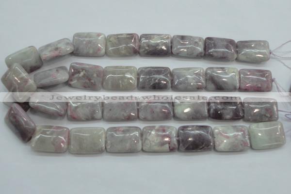 CLI64 15.5 inches 18*25mm rectangle natural lilac jasper beads wholesale