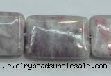 CLI65 15.5 inches 22*30mm rectangle natural lilac jasper beads wholesale