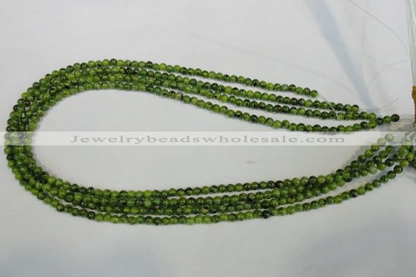 CLJ200 15.5 inches 4mm round dyed sesame jasper beads wholesale