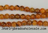 CLJ211 15.5 inches 6mm round dyed sesame jasper beads wholesale