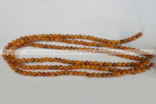 CLJ211 15.5 inches 6mm round dyed sesame jasper beads wholesale