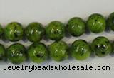 CLJ230 15.5 inches 10mm round dyed sesame jasper beads wholesale