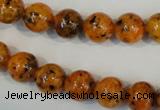 CLJ231 15.5 inches 10mm round dyed sesame jasper beads wholesale