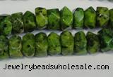 CLJ245 15.5 inches 6*11mm faceted nuggets dyed sesame jasper beads