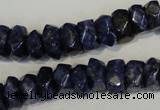 CLJ249 15.5 inches 6*11mm faceted nuggets dyed sesame jasper beads