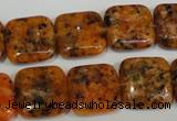 CLJ271 15.5 inches 16*16mm square dyed sesame jasper beads wholesale